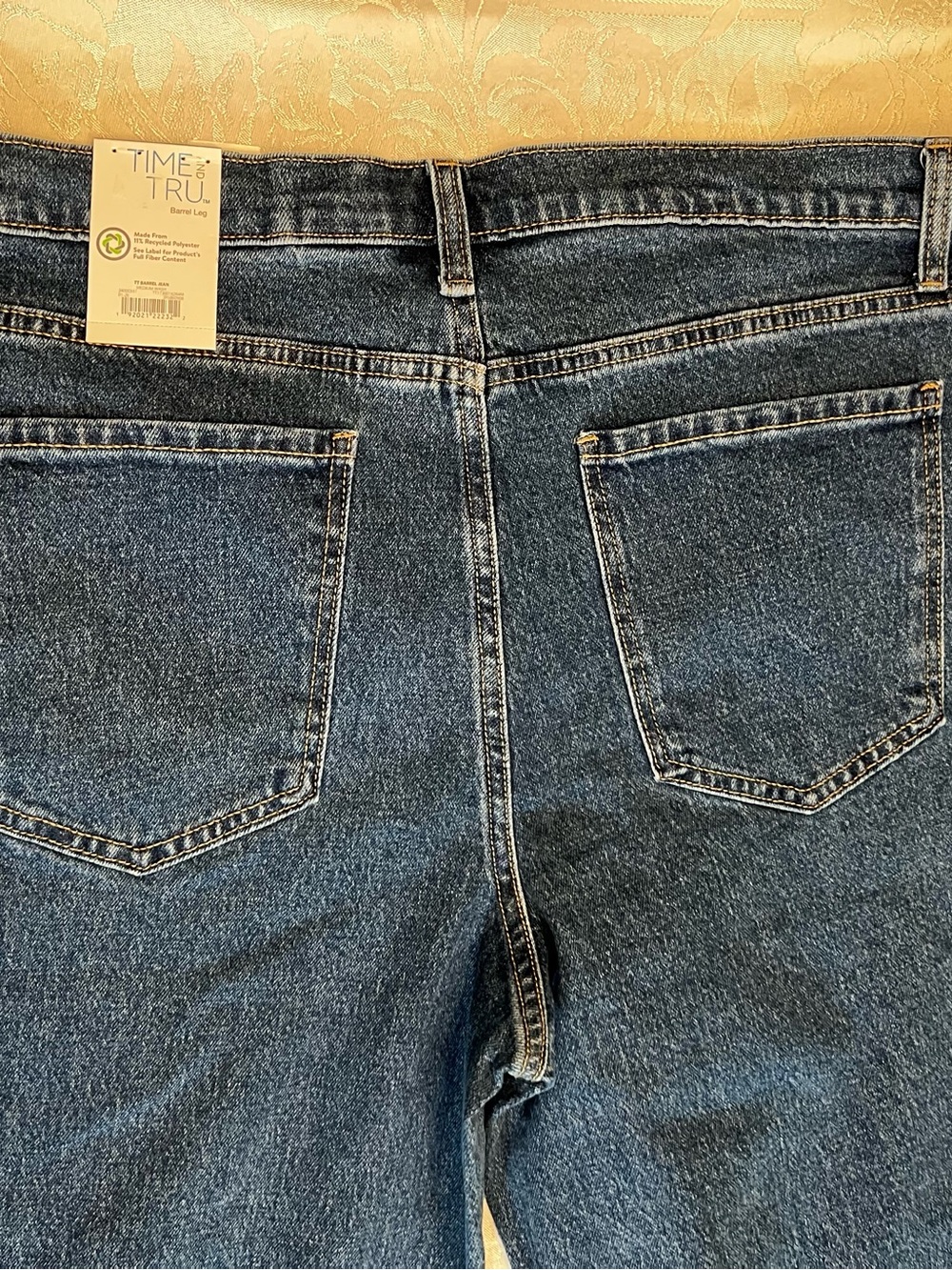Dark Blue Barrel Size 16 Denim Jeans NWT - Picture 9 of 10